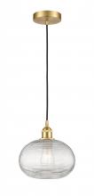 Innovations Lighting 616-1P-SG-G555-10CL - Ithaca - 1 Light - 10 inch - Satin Gold - Cord hung - Mini Pendant