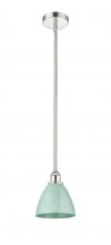 Innovations Lighting 616-1S-PN-MBD-75-SF - Plymouth - 1 Light - 8 inch - Polished Nickel - Cord hung - Mini Pendant