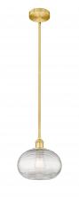 Innovations Lighting 616-1S-SG-G555-10CL - Ithaca - 1 Light - 10 inch - Satin Gold - Cord hung - Mini Pendant