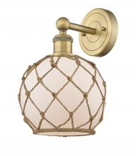 Innovations Lighting 616-1W-BB-G121-8RB - Farmhouse Rope - 1 Light - 8 inch - Brushed Brass - Sconce