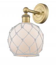 Innovations Lighting 616-1W-BB-G121-8RW - Farmhouse Rope - 1 Light - 8 inch - Brushed Brass - Sconce
