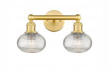 Innovations Lighting 616-2W-SG-G555-6CL - Ithaca - 2 Light - 15 inch - Satin Gold - Bath Vanity Light