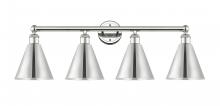 Innovations Lighting 616-4W-PN-MBC-8-PN - Berkshire - 4 Light - 35 inch - Polished Nickel - Bath Vanity Light