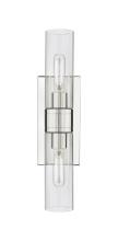 Innovations Lighting 617-2W-PN-G617-8CL - Boreas - 2 Light - 18 inch - Polished Nickel - Bath Vanity Light