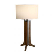 Cerno 02-150-AWA - Forma LED Table Lamp - Brushed Aluminum, Oiled Walnut Body, Black Shade