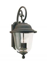 Generation Lighting 8461EN-46 - Trafalgar traditional 3-light LED outdoor exterior wall lantern sconce in oxidized bronze finish wit