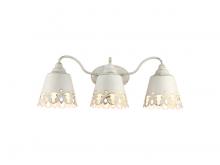 Golden 0883-BA3 AI - Eloise 3-Light Vanity Light in Antique Ivory