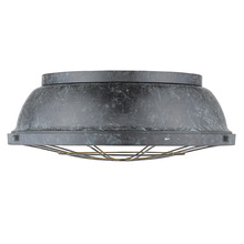 Golden 7312-FM16 BP - Bartlett Flush Mount in Black Patina