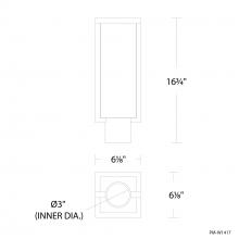 Modern Forms US Online PM-W1417-30-BK - Ledge Outdoor Post Light