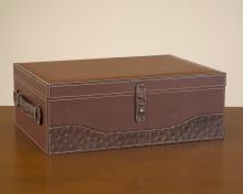 J. Richard JRA-7160 - 5X14X11 BROWN LEATHER BOX