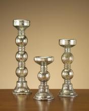 J. Richard JRA-7810S3 - S/3 MERCURY GLASS CANDLE HOLDERS