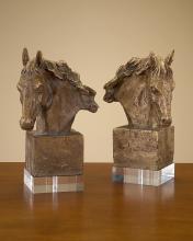 J. Richard JRA-7886S2 - 14X9.5X5 SET OF TWO CAST HORSE HEADS