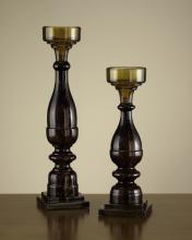 J. Richard JRA-8047 - 18.5X6X6 TORTOISE GLASS CANDLEHOLDER