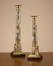 J. Richard JRA-8083 - 21.5X5.5X5.5 HORN & BRASS CANDLEHOLDER
