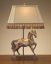 J. Richard JRL-8191 - 28'' DISTRESSED GILDED HORSE LAMP