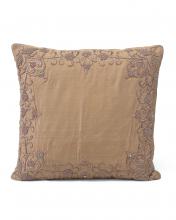 J. Richard JRS-03-3188 - 18X18 COFFEE SILK W/METLC EMBROIDRY