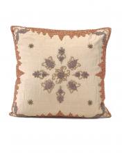 J. Richard JRS-03-3199 - 18X18 TAUPE SILK HEAVILY EMBROIDERD