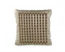 J. Richard JRS-03-3245 - 18X18 STEAL GREY SILK W/WEAVE EMBRO