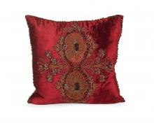 J. Richard JRS-03-3251 - 20X20 WINE VELVET W/COPPER EMBRO