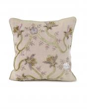 J. Richard JRS-03-3273 - 20X20 NEUTRAL LINEN W/LT.MINT APPLIQUE