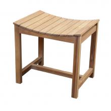 Barclay 6136 - 20'' Teak Slatted Shower Stool