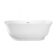 Barclay ATDN67IG-MT - Celeste 67'' AC FS Tub,No Fauce Hole,WH,Internal Drain/OF MT