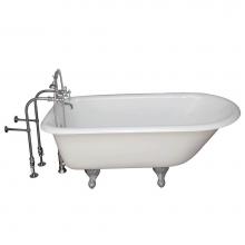 Barclay TKCTRN60-CP7 - Tub Kit 60'' CI Roll Top, Tub Filler, Supplies,Drain-Chrome