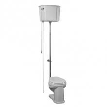 Barclay 2-413WC - Victoria High Tank Toilet 1.6 gpf, White/Chrome Trim