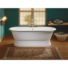 Cheviot Products 2120-BB-7 - REGAL Cast Iron Bathtub with Pedestal Base and Faucet Holes