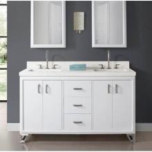 Fairmont Designs 1547-V6021D - Revival 60'' Double Bowl Vanity In Glossy White