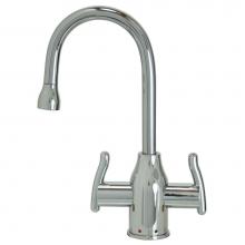 Mountain Plumbing MT1801-NL/CPB - Hot & Cold Water Faucet with Modern Curved Body & Handles