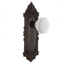 Nostalgic Warehouse 748285 - Nostalgic Warehouse Victorian Plate Passage Waldorf White Milk Glass Knob in Timeless Bronze