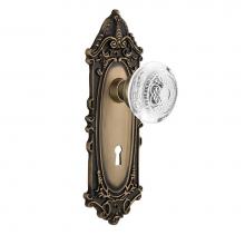Nostalgic Warehouse 750655 - Nostalgic Warehouse Victorian Plate Passage with Keyhole Crystal Egg & Dart Knob in Antique Br