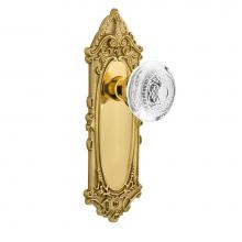 Nostalgic Warehouse 751342 - Nostalgic Warehouse Victorian Plate Privacy Crystal Egg & Dart Knob in Polished Brass