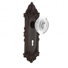 Nostalgic Warehouse 751596 - Nostalgic Warehouse Victorian Plate Privacy with Keyhole Crystal Egg & Dart Knob in Timeless B