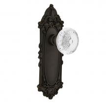 Nostalgic Warehouse 752201 - Nostalgic Warehouse Victorian Plate Privacy Crystal Meadows Knob in Oil-Rubbed Bronze