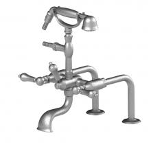 Rubinet 3DRMLBBWH - Deck Mount Tub Filler With Hand Held Shower