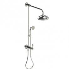 Rubinet 4URM1SNSN - Bar With Inlet At Diverter, Includes 8'' Shower Head, 12'' Shower Arm, 30&apos