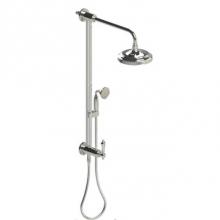 Rubinet 4URM2CHCH - Bar With Inlet At Shower Head, Includes 8'' Shower Head, 12'' Shower Arm, 30&a