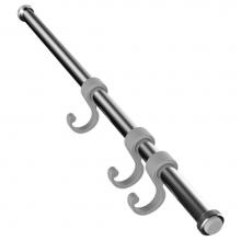 Rubinet 9TWR2AQAQ - 22 1/2'' Tension Rod W/3 Hooks