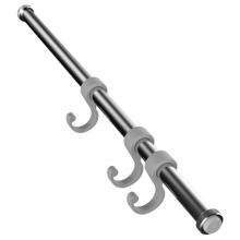 Rubinet 9TWR2MRMR - 22 1/2'' Tension Rod W/3 Hooks