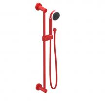 Rubinet 4GGN3RDWH - Adjustable Slide Bar With Hand Held Shower Assembly 3 Function