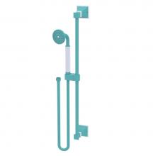 Rubinet 4GMQ0AQMW - Adjustable Slide Bar With Hand Held Shower Assembly