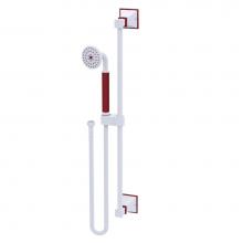 Rubinet 4GMQ0MWMR - Adjustable Slide Bar With Hand Held Shower Assembly