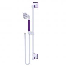 Rubinet 4GMQ0MWPH - Adjustable Slide Bar With Hand Held Shower Assembly