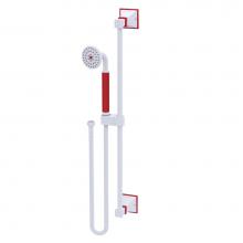 Rubinet 4GMQ0MWRD - Adjustable Slide Bar With Hand Held Shower Assembly