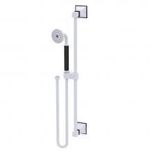 Rubinet 4GMQ0WHBK - Adjustable Slide Bar With Hand Held Shower Assembly