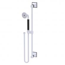 Rubinet 4GMQ0WHMB - Adjustable Slide Bar With Hand Held Shower Assembly