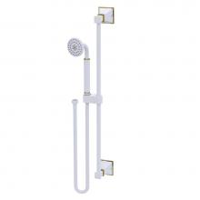 Rubinet 4GMQ0WHNB - Adjustable Slide Bar With Hand Held Shower Assembly