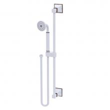 Rubinet 4GMQ0WHTB - Adjustable Slide Bar With Hand Held Shower Assembly